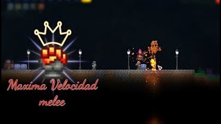 Máxima Velocidad Melee  Terraria pruebas ylogicas [upl. by Priestley]