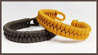 Single Strand quotRastaclat Style Fishtailquot Paracord Bracelet With Loop And Knot Closure [upl. by Leissam]