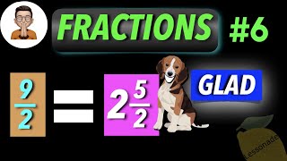 11 plus maths fractions  Improper Fractions to Mixed NumbersKS2 SATS  Lessonade [upl. by Marl130]