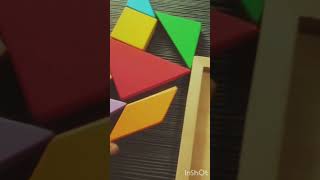 tangrampuzzle create a many shapes with tangram tangram is used for visually impaired students [upl. by Weinstein]