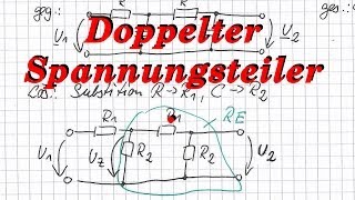 Doppelterkaskadierterbelasteter Spannungsteiler  Gleichstrom [upl. by Lesak]