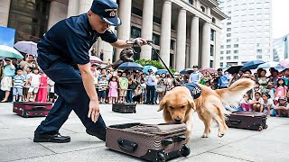 Police Dogs Action on Hiking Trail Leaves Everyone Astonished [upl. by Llerrehs]