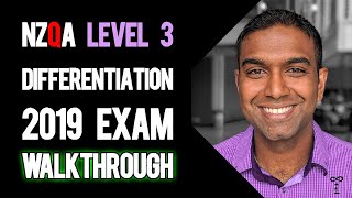 NCEA Level 3 Calculus Differentiation 2019 NZQA Exam  Worked Answers [upl. by Clary418]