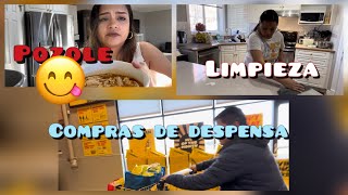 ACOMPÁÑENME DE COMPRAS 🛒 ￼ Preparando pozole😋 🫧LIMPIEZA DE LA CASA🫧🧹 [upl. by Anilad744]