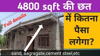 4800 sqft छत का खर्चा।4800 sqft chhat mein kitna kharcha aata hai 4800 sqft slab rate [upl. by Casimire]