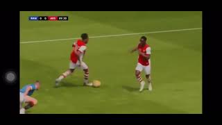 Aubameyang miss open goal vs Rangers arsenal afc rangers [upl. by Anerol]