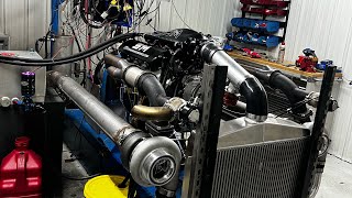 Twin Turbo 632” Big Block Makes Big Power On Pump Gas and C16 [upl. by Romonda753]