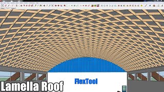 How To Create Lamella Roof in SketchUp [upl. by Daugherty]