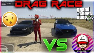 GTA 5 ONLINE  NEW DLC CAR JUGULAR VS 8F DRAFTER DRAG RACE 2019 [upl. by Countess]