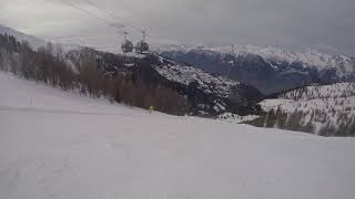 INSANE Black run in NendazPlan de Fou good skiers only [upl. by Naleag]