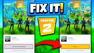 FORTNITE DEVICE NOT SUPPORTED FIX  WITH PROOF  NO ROOT [upl. by Livvie]