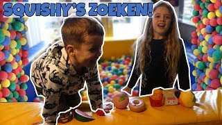 SQUISHY HUNT BALLENBAK CHALLENGE   Broer en Zus TV VLOG 142 [upl. by Eneleahcim]