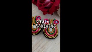 💚 Aretes de SOUTACHE paso a paso  Técnica SOUTACHE bisutería [upl. by Cliffes760]