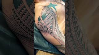 tatau  samoa  sleeve  polynesian  tattoo samoanmiketatau [upl. by Ecirtnuahs]