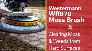 Westermann Honda Moss Brush  Clearing Weeds and Moss from Hard Surfaces [upl. by Ingram]