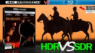 Unforgiven 1992 4K UHD BD HDR vs 1080p BD SDR 100nits TRUEDIFFERENCE WATCHINHDR [upl. by Lareine]