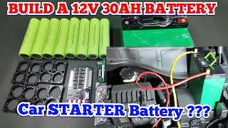 Build a Lifepo4 Battery 12V 30Ah  Using 8pcs 32140 cell battery [upl. by Cyler422]