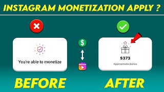 Instagram Monetization Apply  Instagram Reels Monetization  Instagram New Monetisation Update 2024 [upl. by Aerdno]