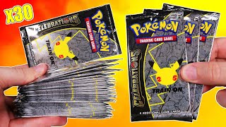 Opening 30 Pokemon Celebrations Booster Packs [upl. by Goldman]