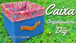 Caixa Organizadora Feita Com Papelão  Reciclagem [upl. by Eresed]