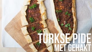 RECEPT Turkse Pide met gehakt  OhMyFoodness [upl. by Yracaz]