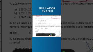 EXANI II 2024 SIMULADOR 2024 PENSAMIENTO MATEMÁTICO 7 ¿Qué conjunto de números presenta una desvi [upl. by Oirogerg]