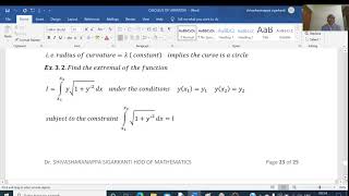 calculus of variation 7 isoperimetric problems [upl. by Zinah]