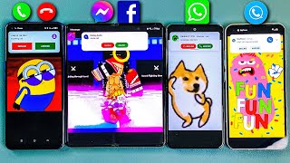 SkyPhone amp WhatsApp amp Facebook amp Incoming Call  Nothing Phone  OPPO A54  Xiaomi RN11  Z Fold 3 [upl. by Ludvig926]