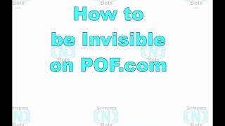 How to BE INVISIBLE on PLENTY OF FISH Dating [upl. by Laehcimaj]