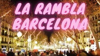 La Rambla  Most Famous Street in Barcelona  Spain 🇪🇸 [upl. by Yebot]