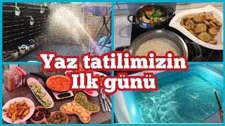 ALMANYADA YAZ TATİLİ BAŞLADI✅ ÇİÇEKLERİM COŞTU😍 KAHVALTI✅ PRATİK AKŞAM YEMEĞİ❌ GURBETTE YAŞAM VLOG [upl. by Nyladnarb338]