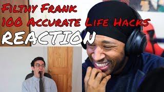 TVFilthyFrank  100 ACCURATE LIFE HACKS REACTION  DaVinci REACTS [upl. by Dang]