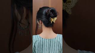 Very Easy Clutcher Summer Juda Hairstyle🌞basichairstyle hairstyle shorts hair [upl. by Sherfield]