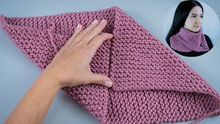 A warm knitted snood is so simple  a tutorial for beginners [upl. by Dallis404]