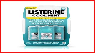 Great product  Listerine Cool Mint Pocketpaks Breath Strips Kills Bad Breath Germs 24Strip Pack [upl. by Gerald]