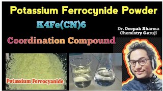 Potassium Ferrocyanide Coordination compounds  Properties potassium chemistry practicals [upl. by Jacobsohn]