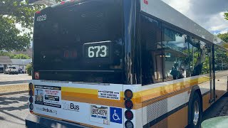 Honolulu TheBus Route 673 Kailua Town Bus 4029 [upl. by Hafital846]