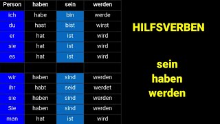 deutsch sein lassen Deutsche Grammatik Verben Hilfsverben sein haben werden lassen gewesen [upl. by Atteroc]