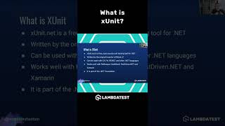 What is xUnit🤔  Introduction to xUnit  LambdaTest shorts [upl. by Oratnek]