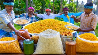 BHEL PURI  Delicious Bhel Puri with Two Chutneys  Indian Street Food Recipe Cooking in Village [upl. by Dreyer]