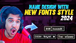 Free Fire Stylish Name Design Tutorial  New Font Style 2024  Name Change With New Fonts [upl. by Dianemarie810]