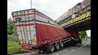 Trucks Hitting Bridges Compilation [upl. by Eilrac]