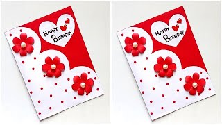 Easy Birthday card 2023  Handmade Birthday card making  DIY Birthday greeting card idea [upl. by Eldnik]