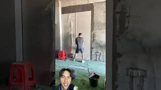 Keramik di dinding tiles construction painting art shortsvideo [upl. by Gracye]