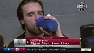 Aaron Ekblad  Florida Panthers at Chicago Blackhawks 11292016 [upl. by Jerry]