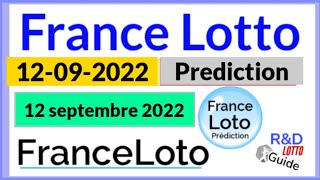 France Lotto Prediction For 12 September 2022  FRANCELOTTO TODAY 12092022 [upl. by Dukey]