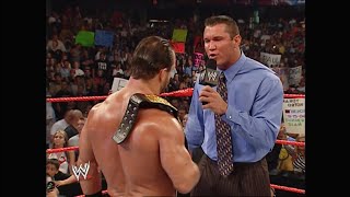 Chris Benoit Confronts Randy Orton Before SummerSlam  RAW Aug 09 2004 [upl. by Aiuqat]