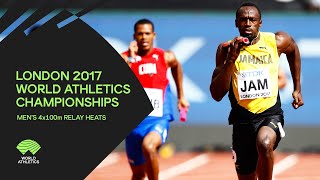 Mens 4x100m Relay Heats  World Athletics Championships London 2017 [upl. by Nanek]