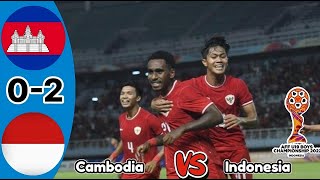 KAMBOJA VS INDONESIA AFF U19 2024 BABAK PENYISIHAN GRUP A [upl. by Marie-Ann915]