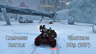 REALISTIC Halo Infinite Campaign Battle amp Warthog Run WIP 3 [upl. by Nevil]